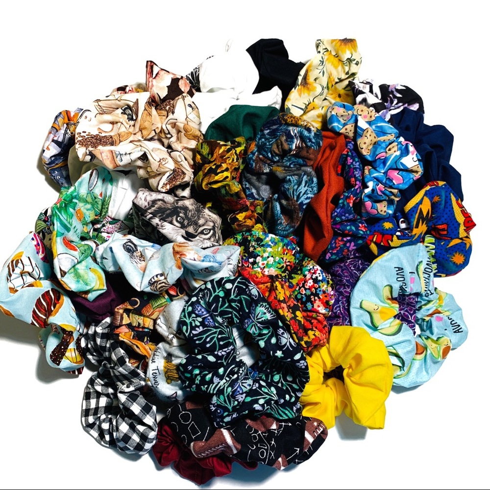 Mystery Scrunchie 5 Pack - Floral Animal Food etc